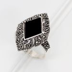 серебряное кольцо с полудрагоценными камнями 57097541